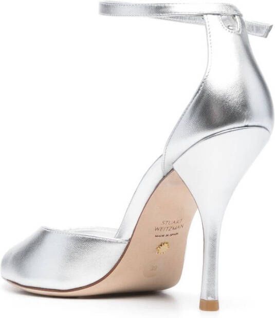 Stuart Weitzman Nudist metallic sandalen Zilver