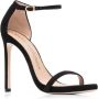 Stuart Weitzman Nudist Curve suède sandalen Zwart - Thumbnail 2