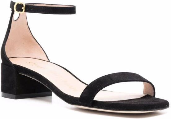 Stuart Weitzman Nudist sandalen met lage hak Zwart