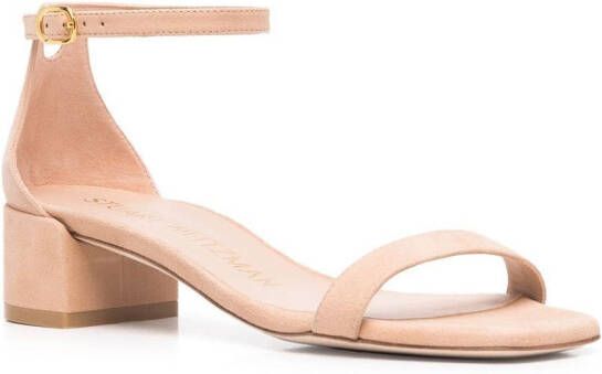 Stuart Weitzman Nudist sandalen met open neus Beige