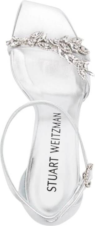 Stuart Weitzman Nudist Vow sandalen verfraaid met kristallen Zilver