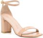 Stuart Weitzman Nudistcurve sandalen met blokhak Beige - Thumbnail 2