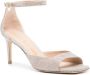 Stuart Weitzman Nudistcurve sandalen met blokhak Beige - Thumbnail 2