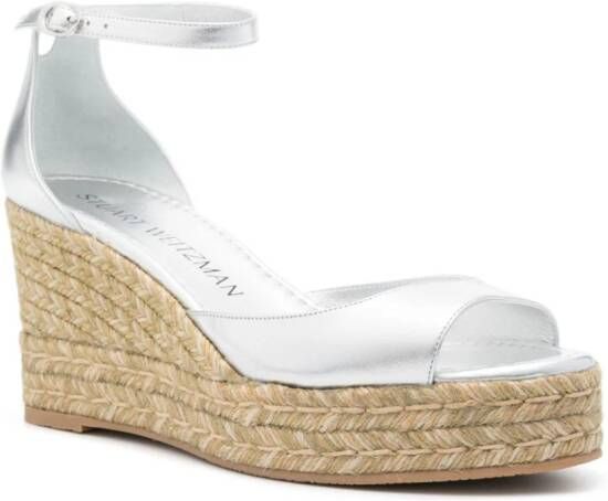 Stuart Weitzman Nudistia 90 espadrilles Zilver