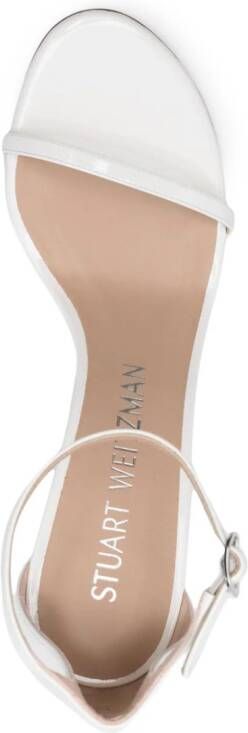 Stuart Weitzman Nudistsong 110 mm leren sandalen Wit