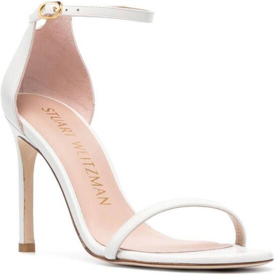 Stuart Weitzman Nudistsong sandalen met hoge hak Wit