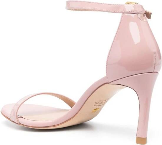 Stuart Weitzman Nunakedstraight leren pumps Roze