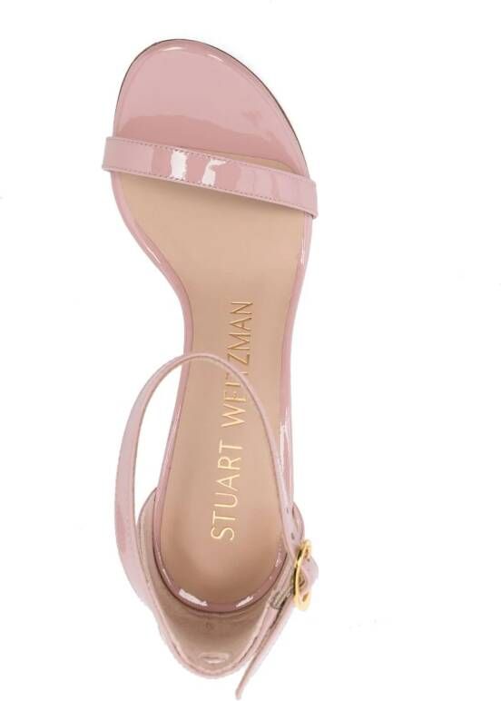 Stuart Weitzman Nunakedstraight leren pumps Roze