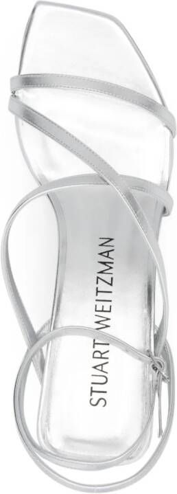 Stuart Weitzman Oasis 75 mm sandalen Zilver