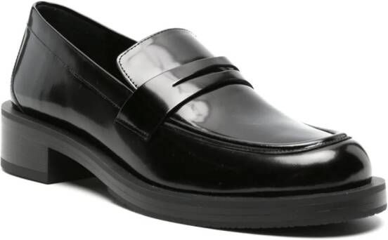 Stuart Weitzman Palmer Bold leren loafers Zwart