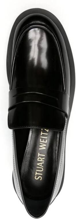 Stuart Weitzman Palmer Bold leren loafers Zwart