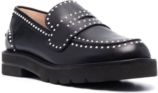 Stuart Weitzman Parker loafers verfraaid met parels Zwart