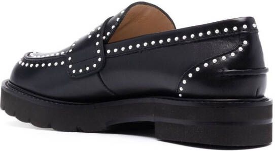 Stuart Weitzman Parker loafers verfraaid met parels Zwart