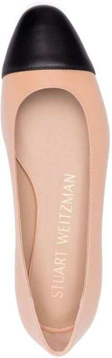 Stuart Weitzman Ballerina's met contrasterende neus Roze