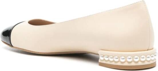 Stuart Weitzman Leren ballerina's Beige