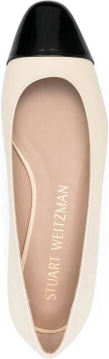 Stuart Weitzman Leren ballerina's Beige