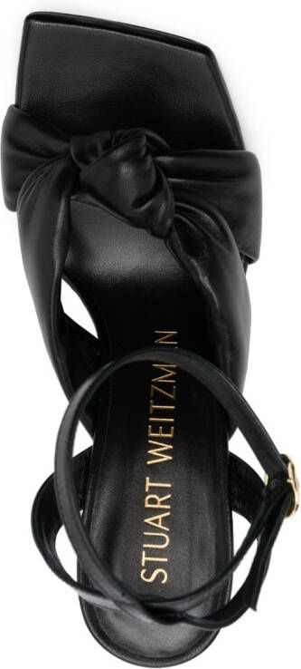 Stuart Weitzman Playa leren sandalen Zwart