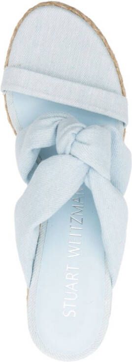 Stuart Weitzman Playa Sohigh 145 geknoopte sandalen Blauw