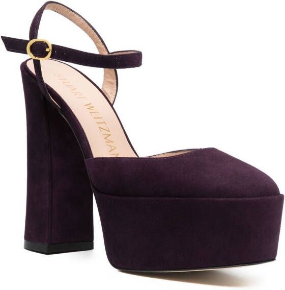 Stuart Weitzman Pumps met plateauzool Paars