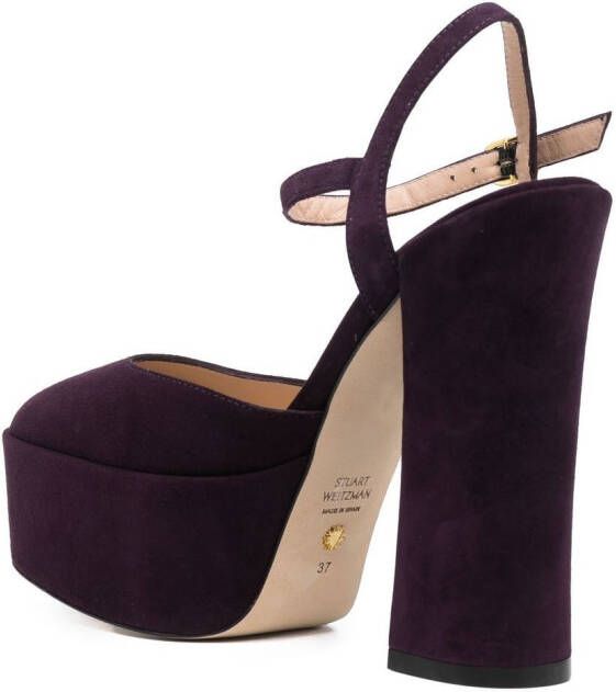 Stuart Weitzman Pumps met plateauzool Paars