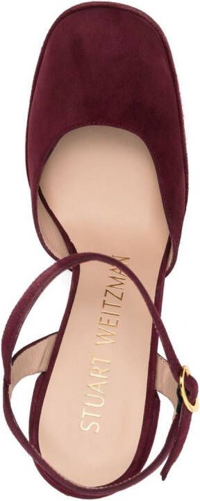 Stuart Weitzman Pumps met plateauzool Rood