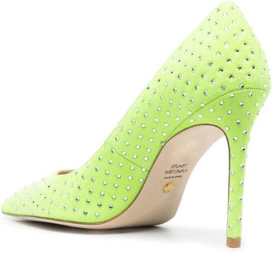 Stuart Weitzman Pumps verfraaid met kristal Groen