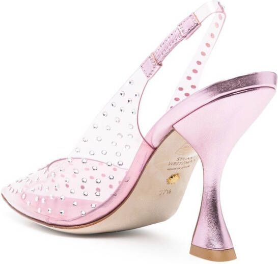 Stuart Weitzman Pumps verfraaid met kristallen Roze