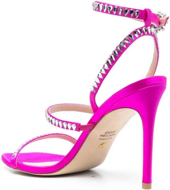 Stuart Weitzman Pumps verfraaid met kristallen Roze