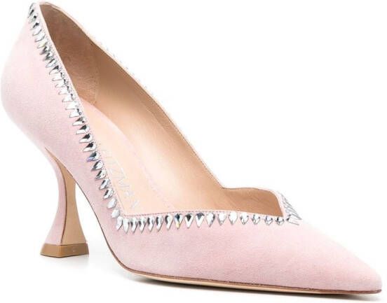 Stuart Weitzman Pumps verfraaid met kristallen Roze