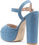 Stuart Weitzman Sandalen met blokhak Blauw - Thumbnail 3