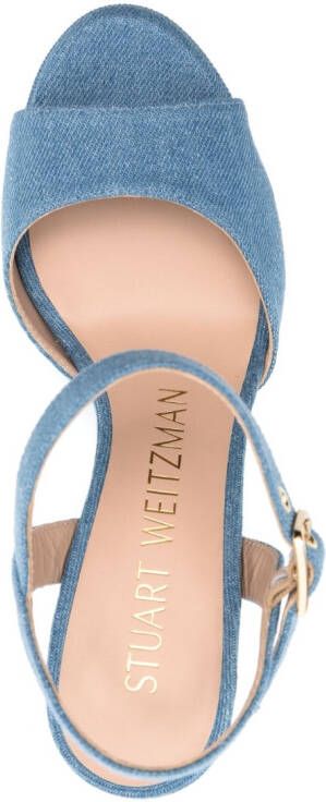 Stuart Weitzman Sandalen met blokhak Blauw