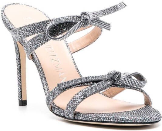 Stuart Weitzman Sandalen met glitter Zilver