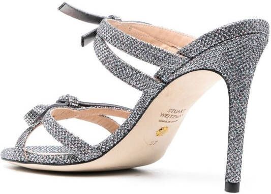 Stuart Weitzman Sandalen met glitter Zilver