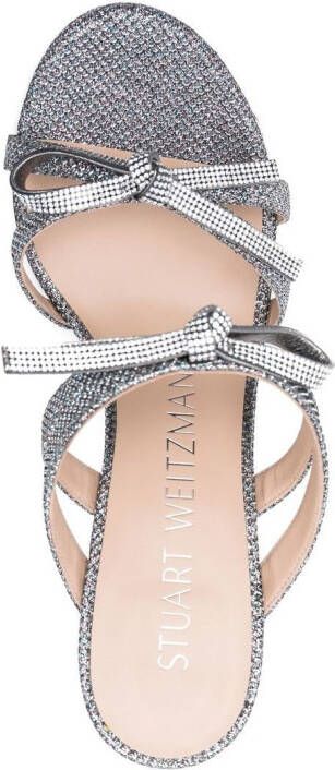 Stuart Weitzman Sandalen met glitter Zilver