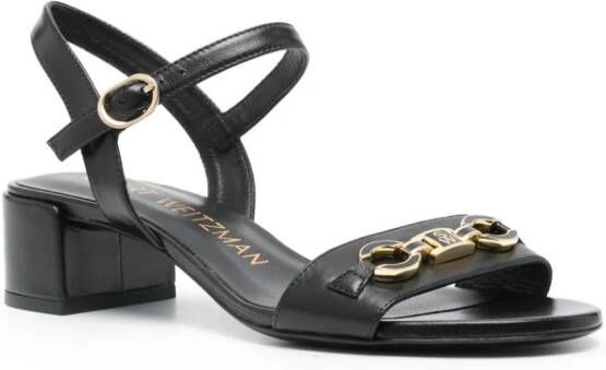 Stuart Weitzman Sandalen met logoplakkaat Zwart