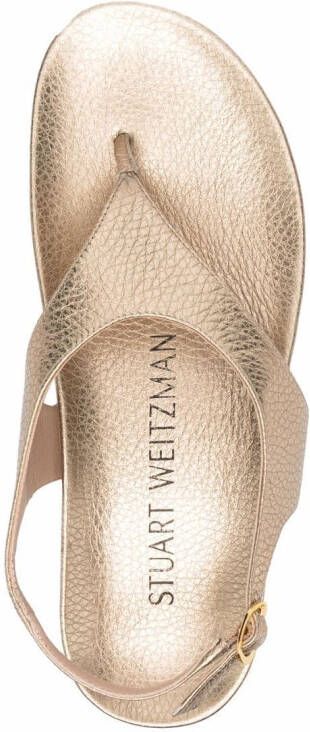 Stuart Weitzman Sandalen met open neus Goud