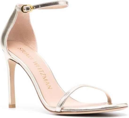 Stuart Weitzman Sandalen met open neus Goud