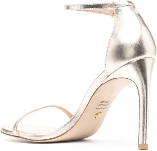 Stuart Weitzman Sandalen met open neus Goud