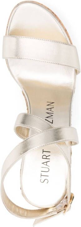 Stuart Weitzman Sandalen met open neus Goud