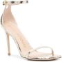 Stuart Weitzman Sandalen met slangenhuid-effect Geel - Thumbnail 2