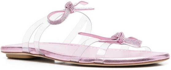 Stuart Weitzman Sandalen met strik Wit