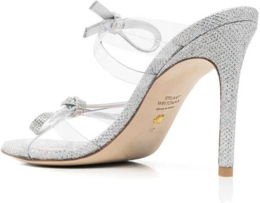 Stuart Weitzman Sandalen met strikdetail Zilver