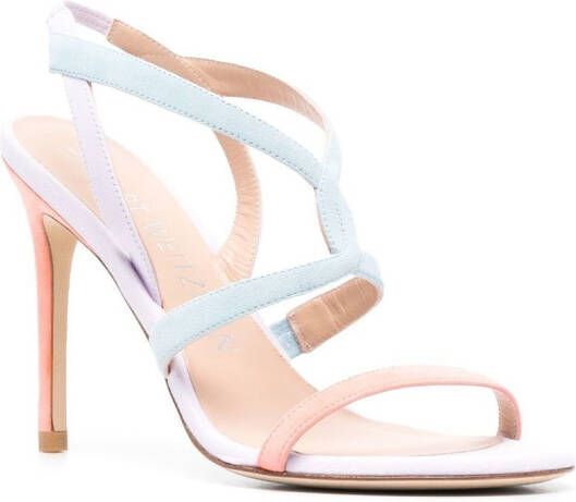 Stuart Weitzman Sandalen met vlakken Paars