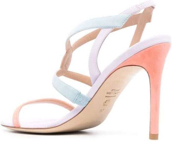 Stuart Weitzman Sandalen met vlakken Paars