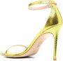 Stuart Weitzman Sandalen van slangenleer Geel - Thumbnail 3