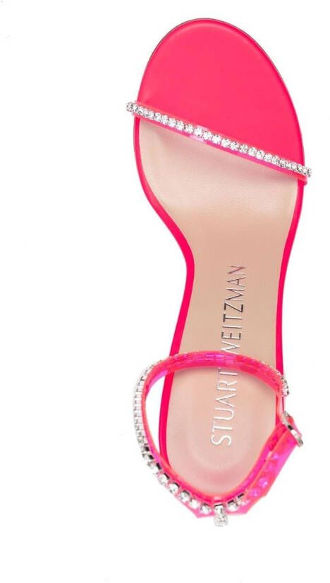 Stuart Weitzman Sandalen verfraaid met kristallen Roze