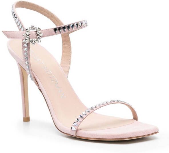 Stuart Weitzman Sandalen verfraaid met kristallen Roze