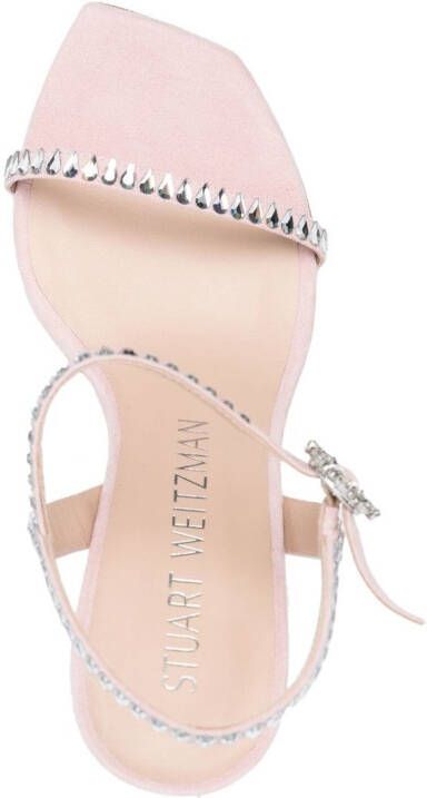 Stuart Weitzman Sandalen verfraaid met kristallen Roze