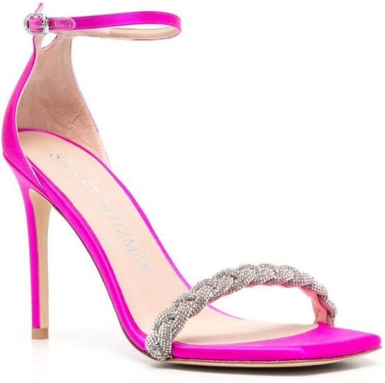 Stuart Weitzman Sandalen verfraaid met kristallen Roze