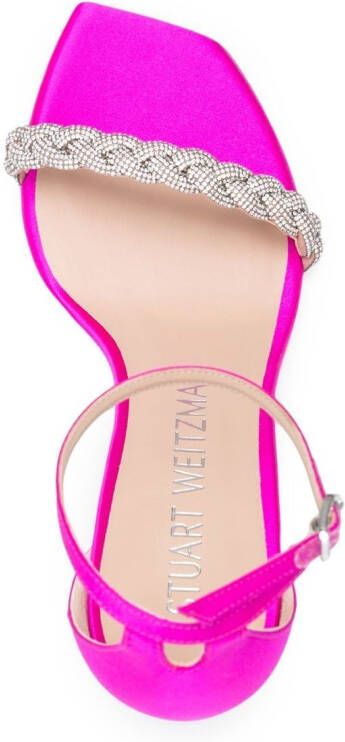 Stuart Weitzman Sandalen verfraaid met kristallen Roze